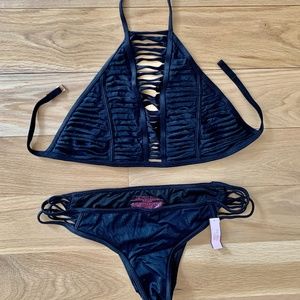 Sexy Black Halter Bikini